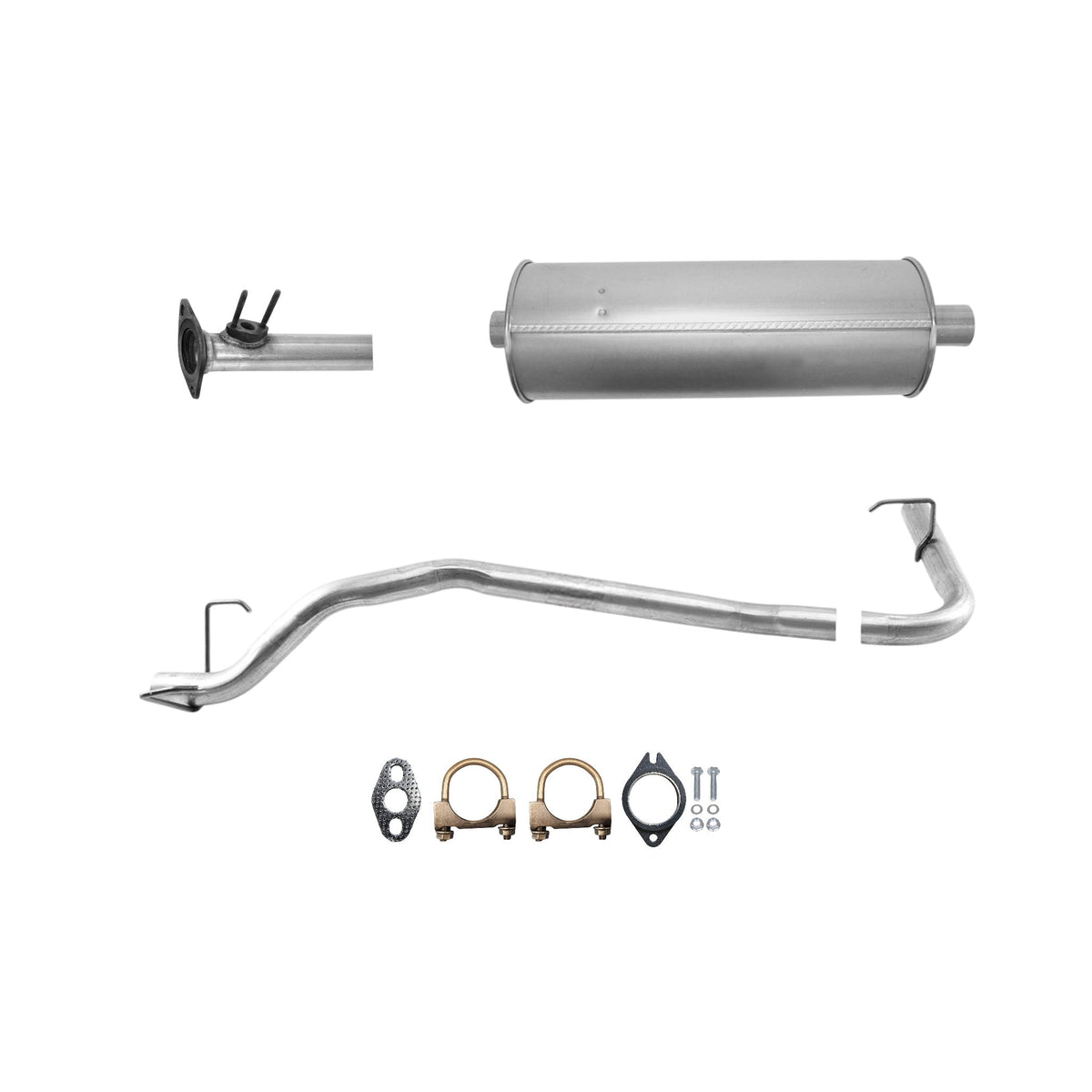 Toyota Tacoma 2.4L (1999-2004) (103.3" Wheelbase) Axel Pipe & Muffler With Tail Pipe