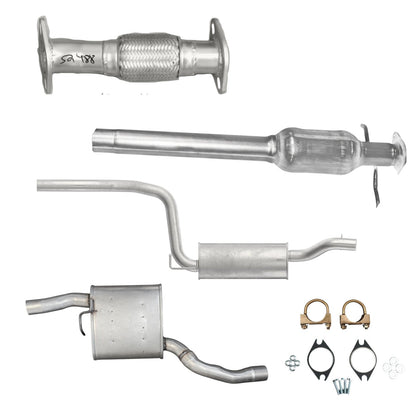 Ford Focus 2.0L (2005-2007) (Automatic) (Hatchback) Flex Pipe, Catalytic Converter, Center Muffler And Rear Muffler