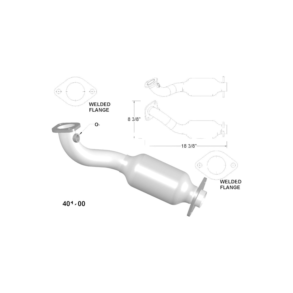 Cadillac STS 3.6L V6 (2004-2007) Passenger Side Catalytic Converter