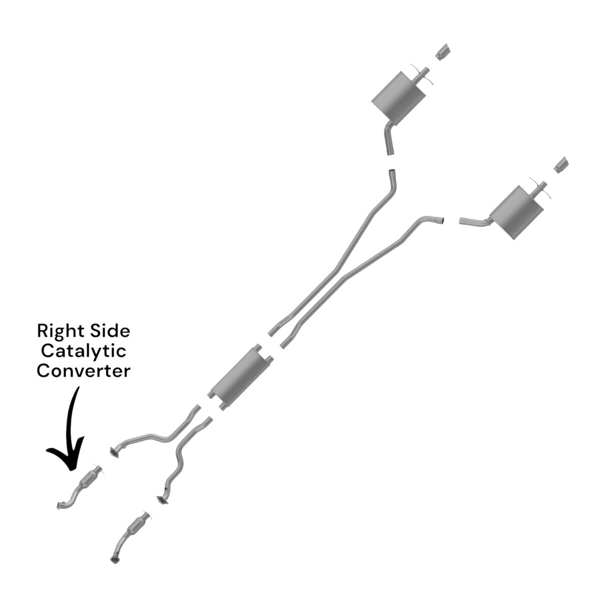 Cadillac STS 3.6L V6 (2004-2007) Passenger Side Catalytic Converter