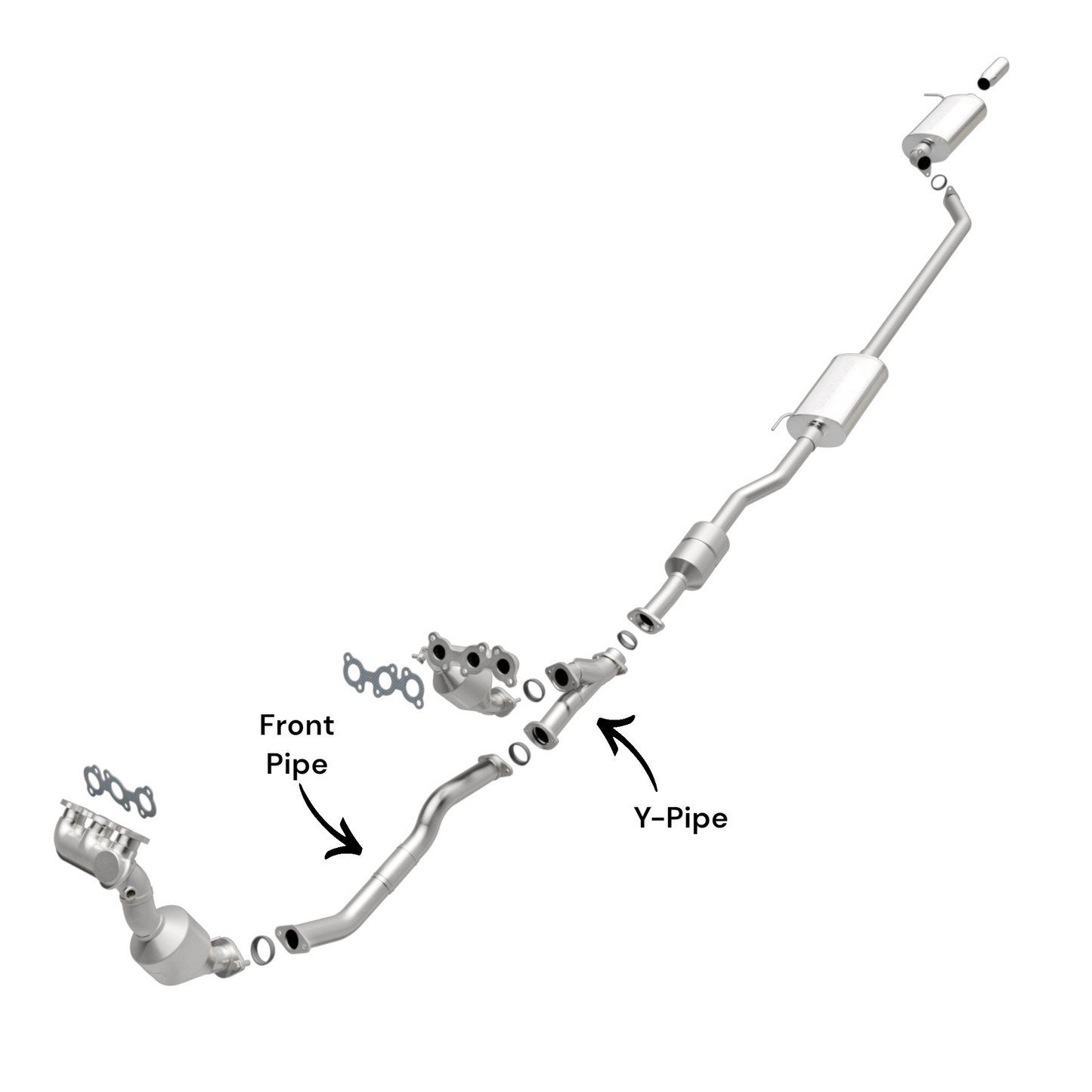 Toyota Highlander 3.3L (2006-2007) (Full Hybrid) Front Pipe and Y-Pipe
