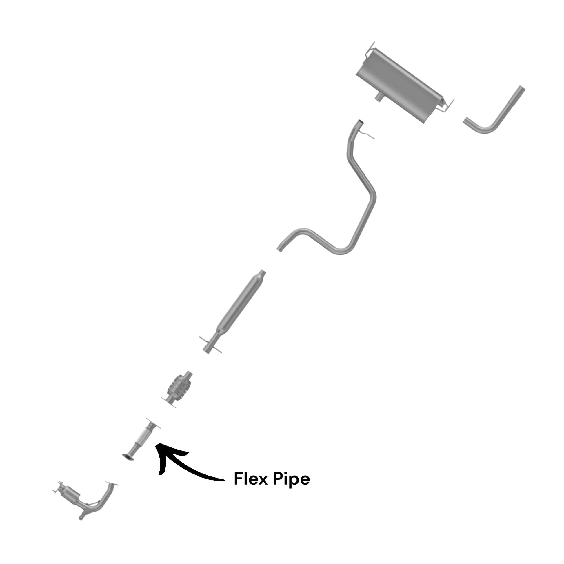 Saturn Aura 2.4L (2009) (Non-Hybrid) (6 Speed) Flex Pipe