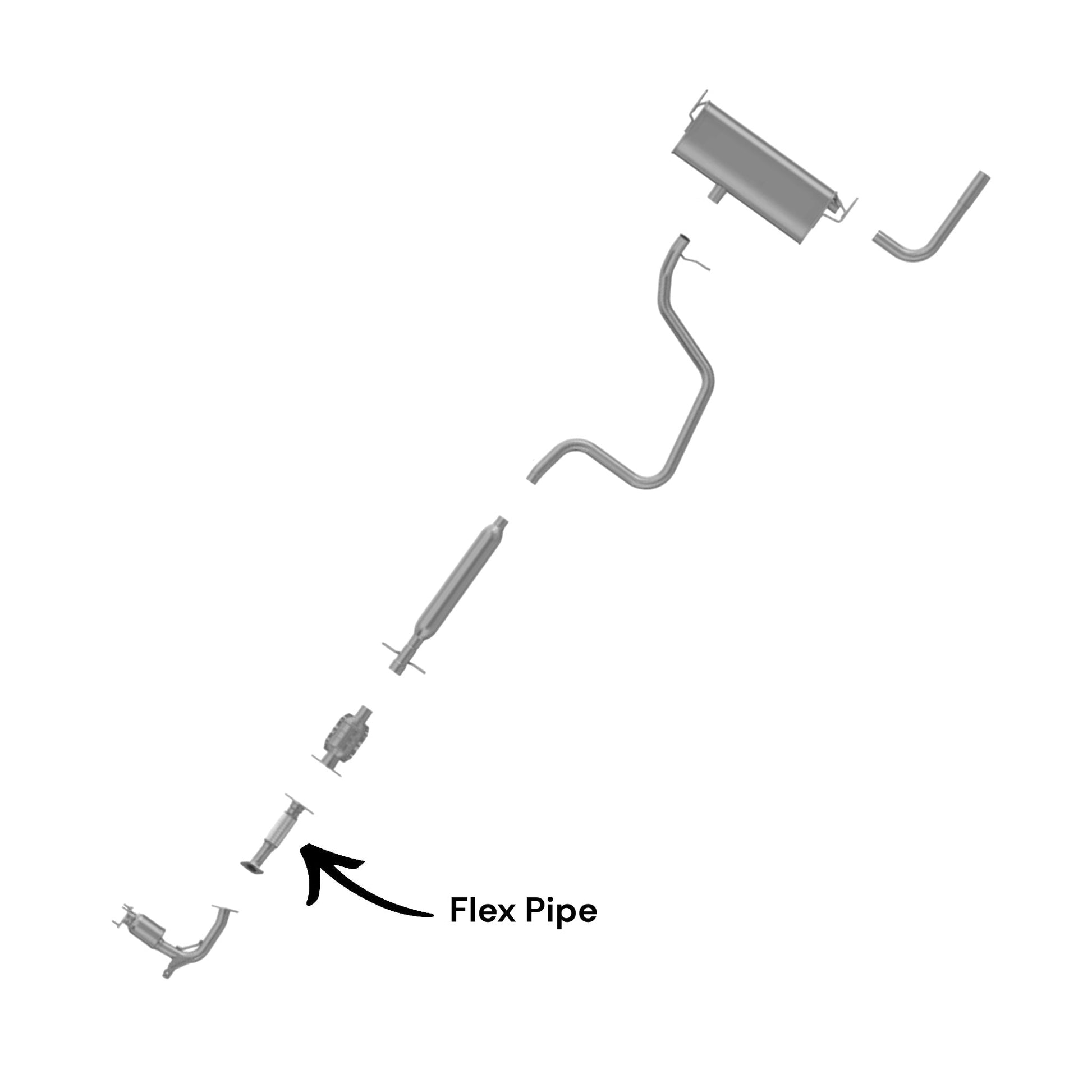 Chevrolet Malibu 2.4L (2008-2012) (Non-Hybrid) (6 Speed) Flex Pipe