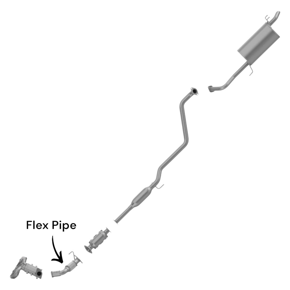 Kia Forte 1.8L (2014-2016) (Federal Emissions System) Flex Pipe