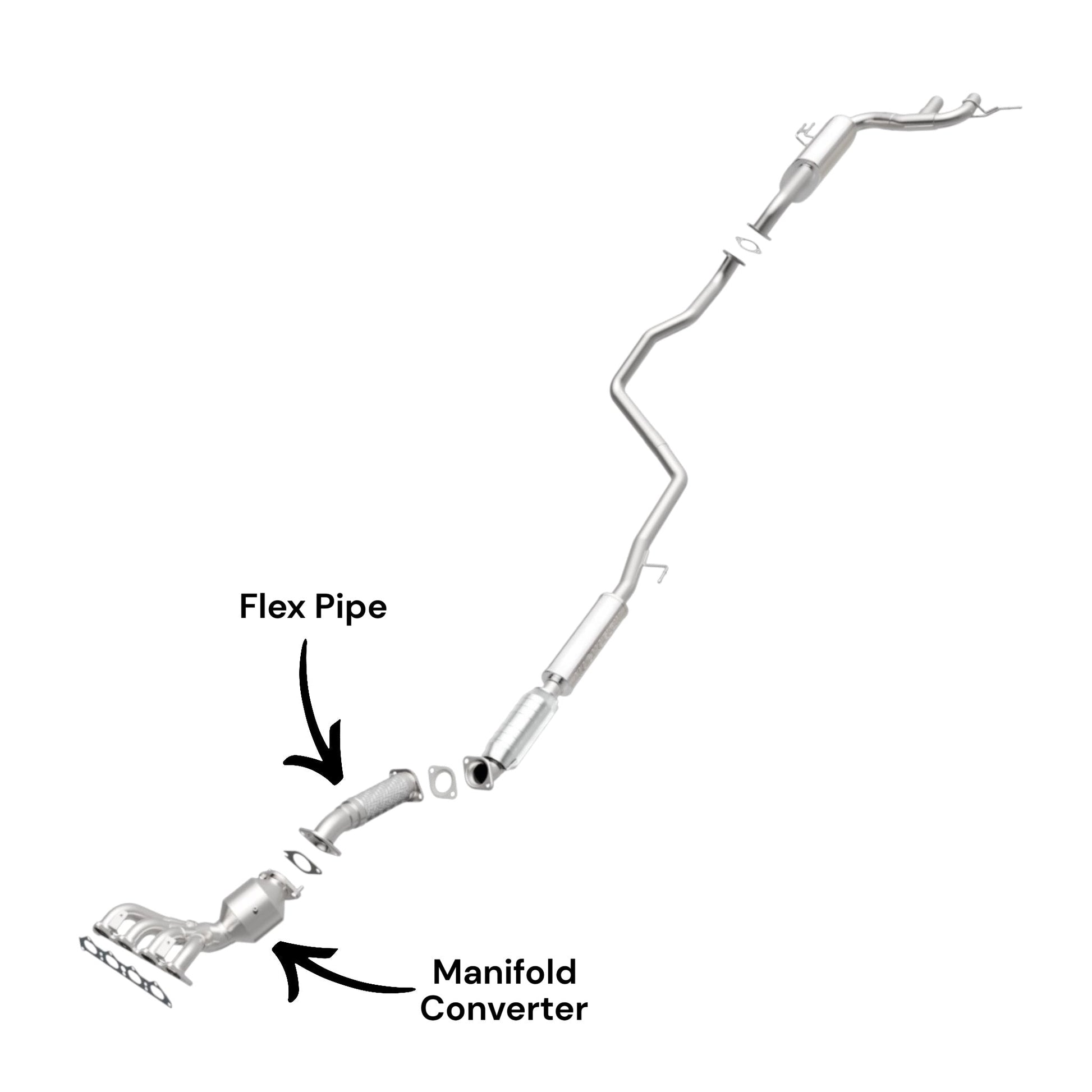 Hyundai Veloster 1.6L Non-Turbo (2012-2017) Manifold Converter and Flex Pipe