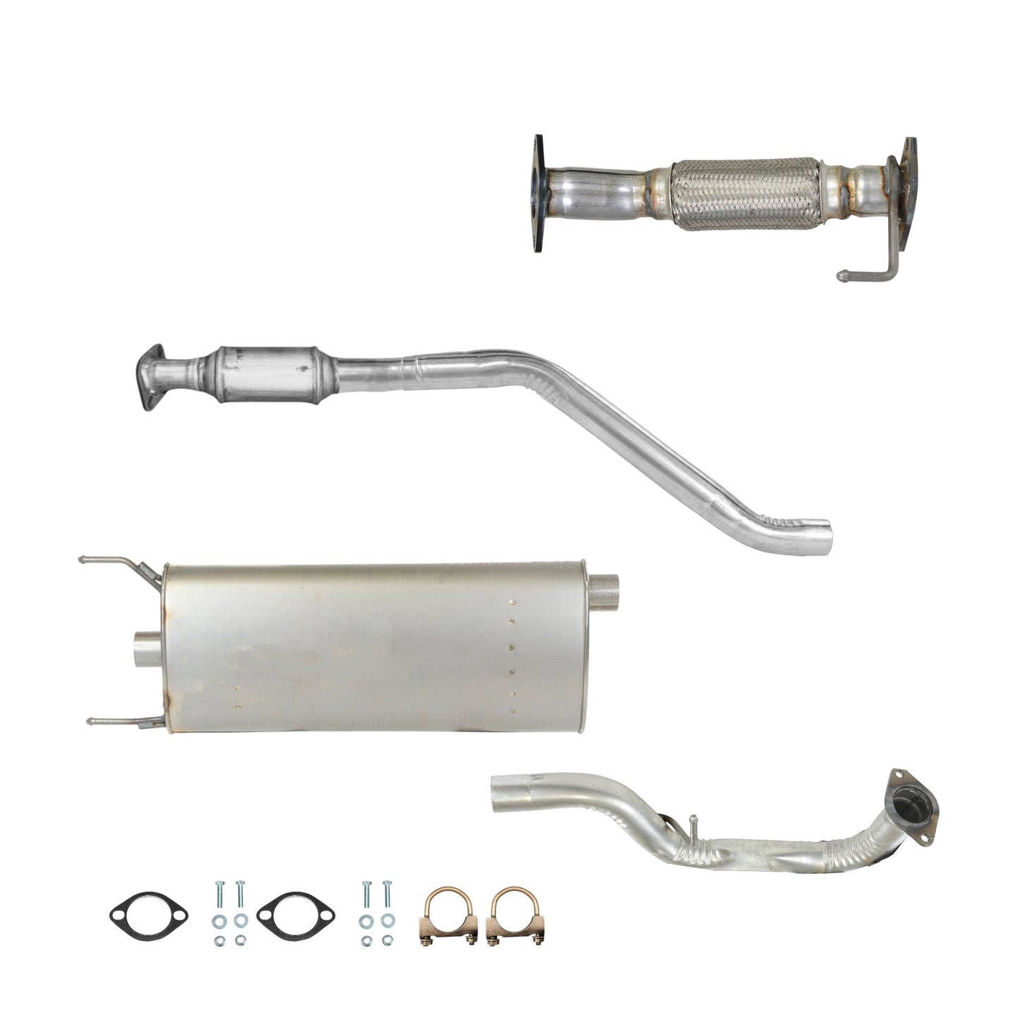 Hyundai Santa Fe Sport 2.4L (2013-2016) Flex Pipe, Catalytic Converter and Muffler with Axel Pipe