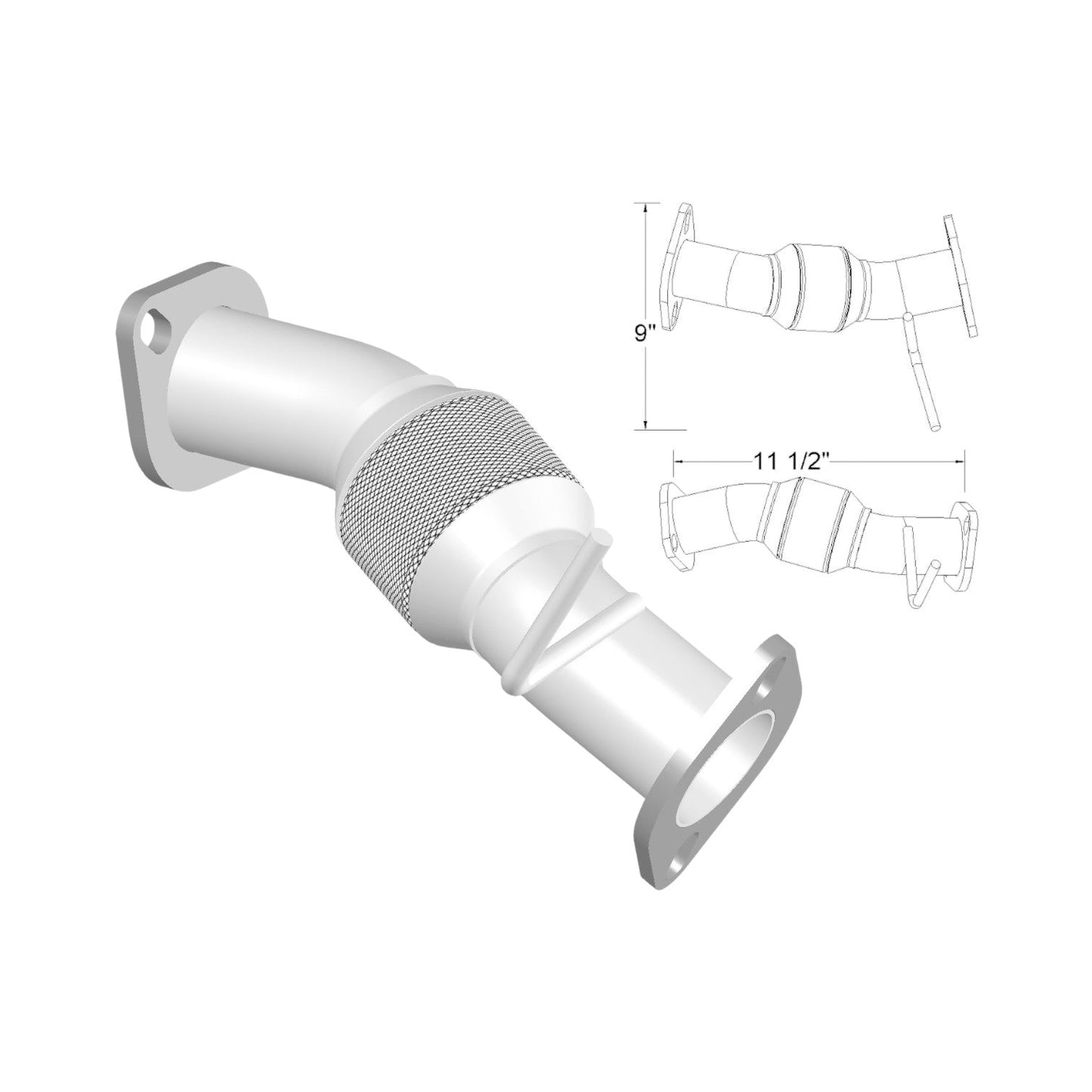Hyundai Sonata 2.4L (2006-2008) Direct Fit Front Flex Pipe