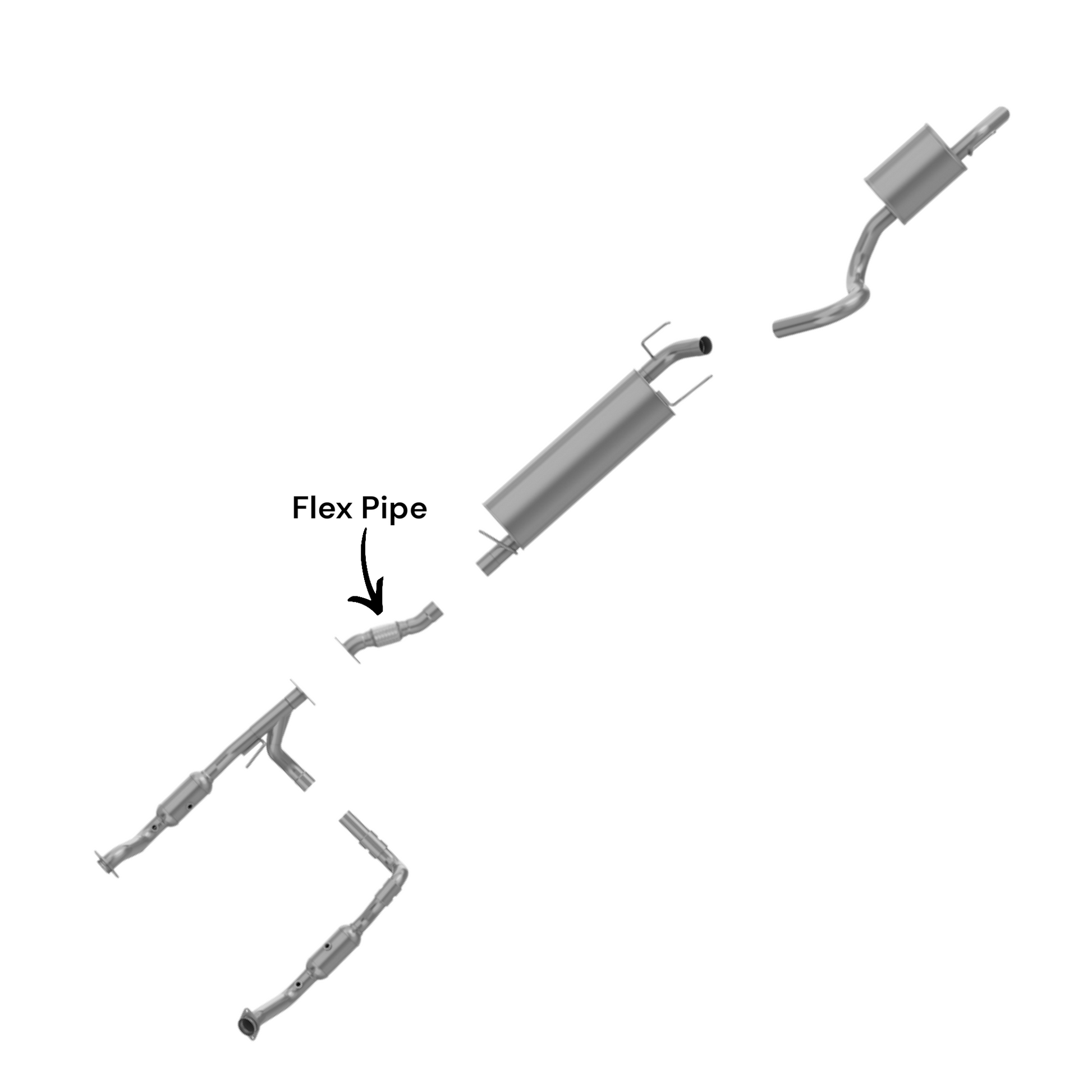 Chrysler Aspen 5.7L (2007-2009) (Non-Hybrid) Front Flex Pipe
