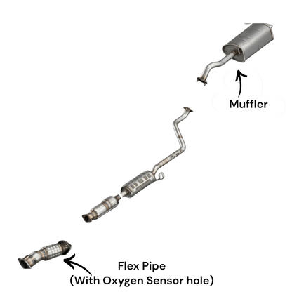 Hyundai Elantra GT 2.0L (2014-2017) (Sedan) Flex Pipe and Muffler