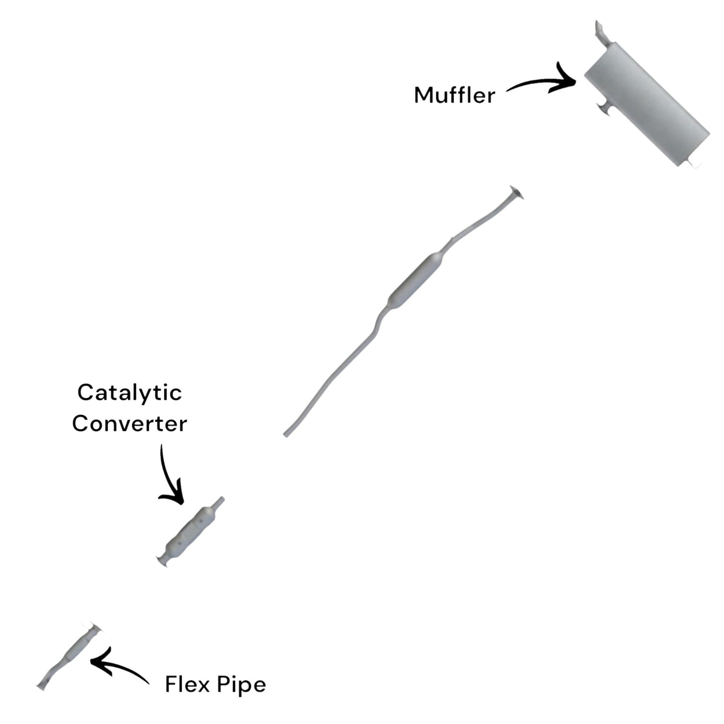 Hyundai Tucson 2.0L (2016-2018) (FWD) Flex Pipe, Catalytic Converter and Muffler