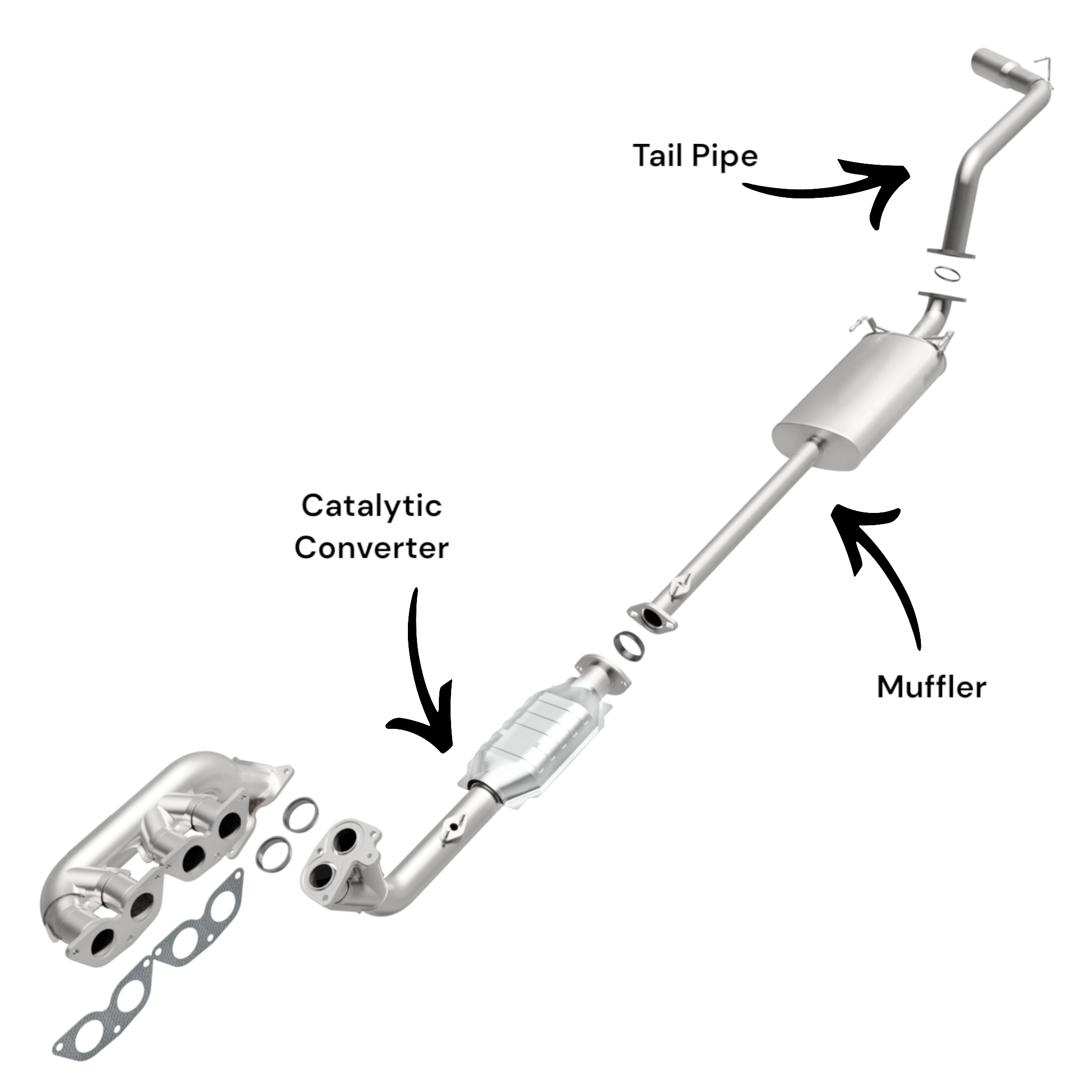 Direct-Fit Catalytic Converter For 1996-2000 Toyota 4Runner 3.4L – EPA Compliant With Gaskets