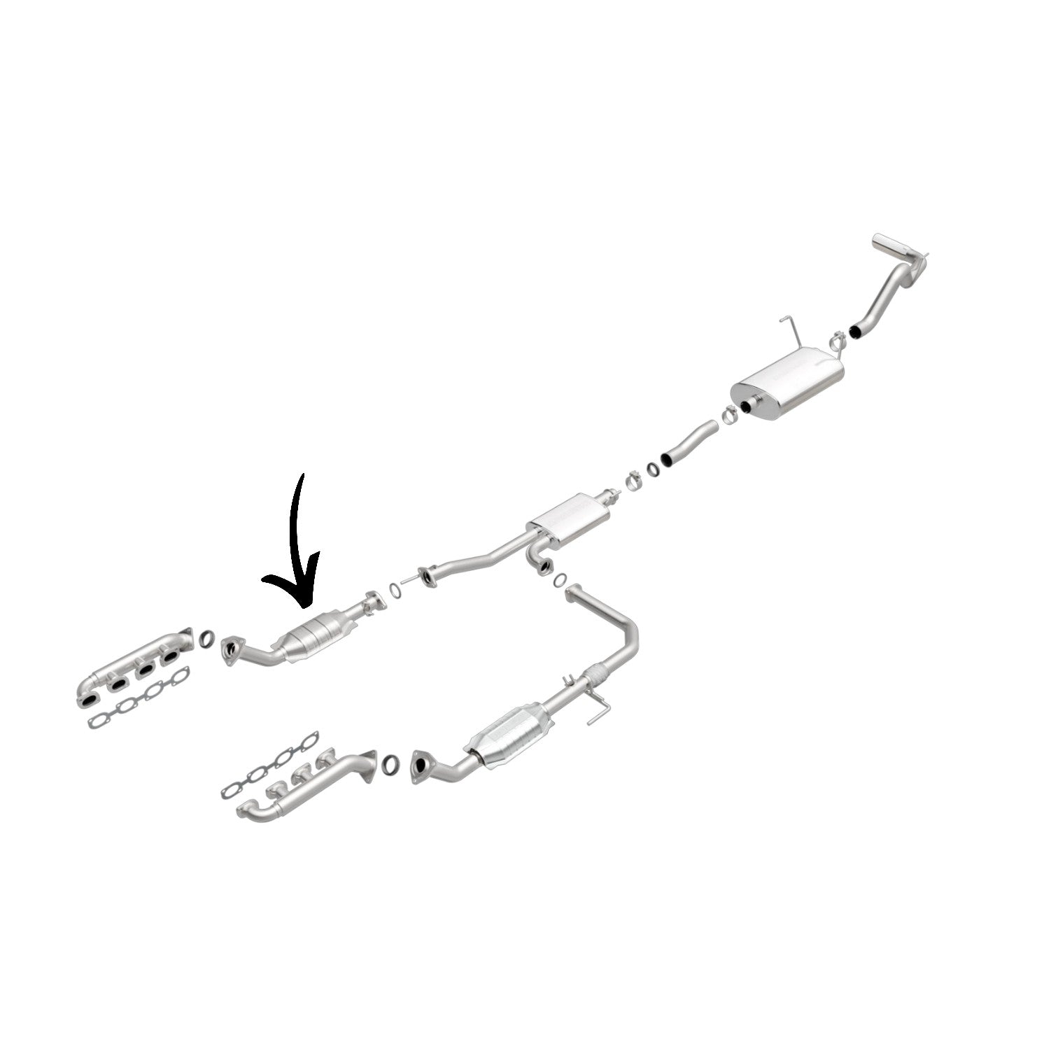 Toyota Tundra 4.7L V8 (2000-2002) Passenger Side Catalytic Converter