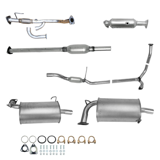Honda Accord 3.0L (1998-2002) (4-Door) Flex Pipe, Catalytic Converter, Resonator, Y-Pipe Resonator and Both side Mufflers