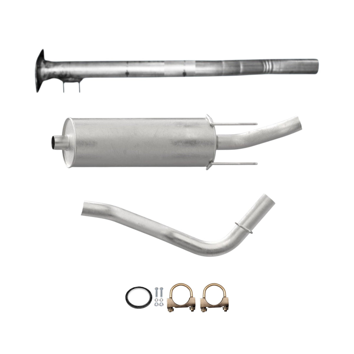 Toyota Tacoma 2.7L (2000-2004) (121.9" Wheelbase) (California Emissions System) Axel Pipe & Muffler With Tail Pipe
