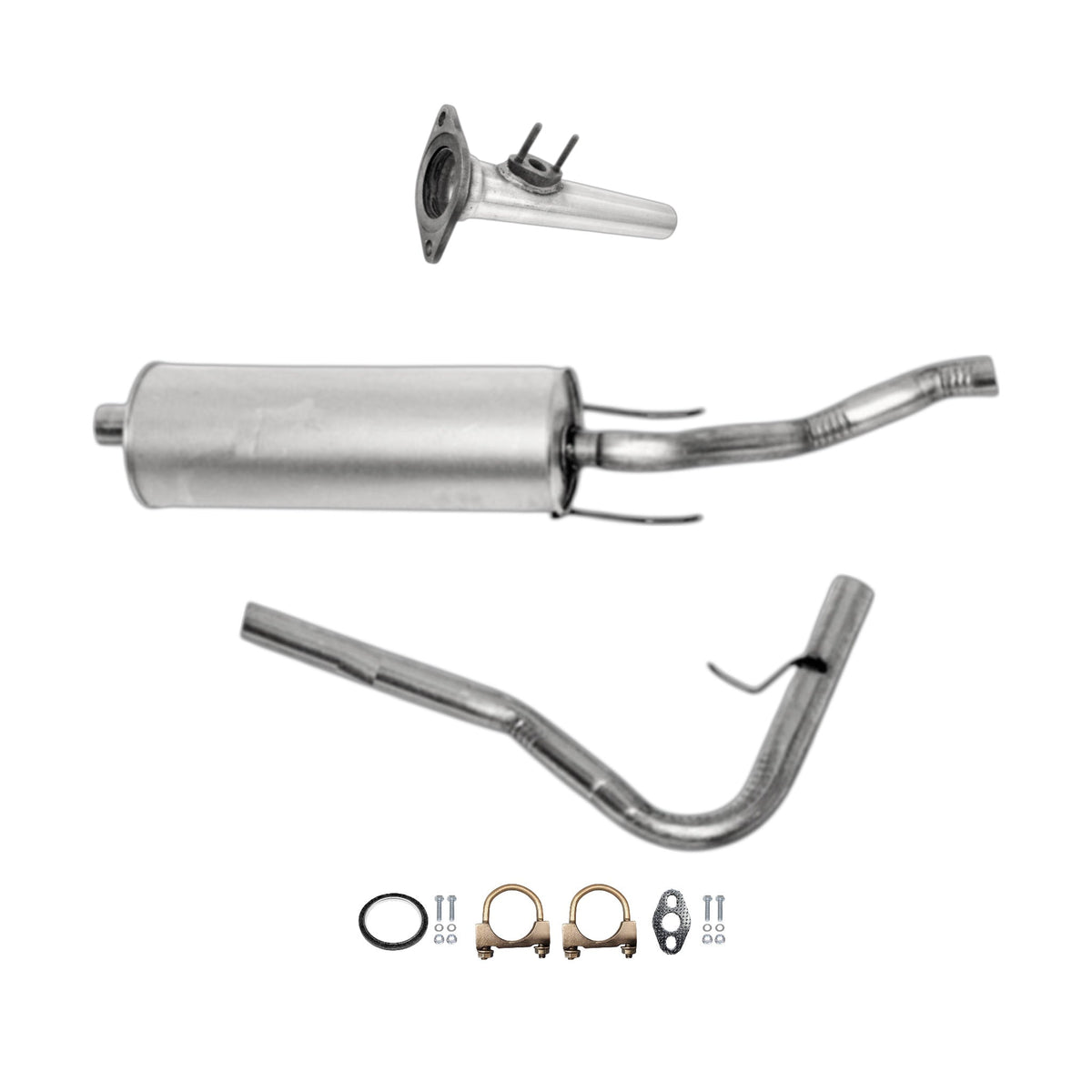 Toyota Tacoma 2.4L (1999-2004) (121.9" Wheelbase) Axel Pipe & Muffler With Tail Pipe
