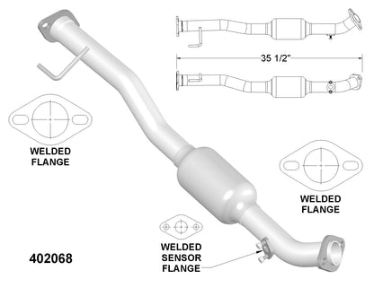 Convertisseur catalytique avant pour Toyota RAV4 2.0L V4 (1998-2000)