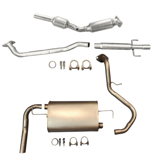 Pontiac Vibe 1.8L (2005-2008) (FWD) Catalytic Converter, Resonator and Muffler with Axel and Tail pipe
