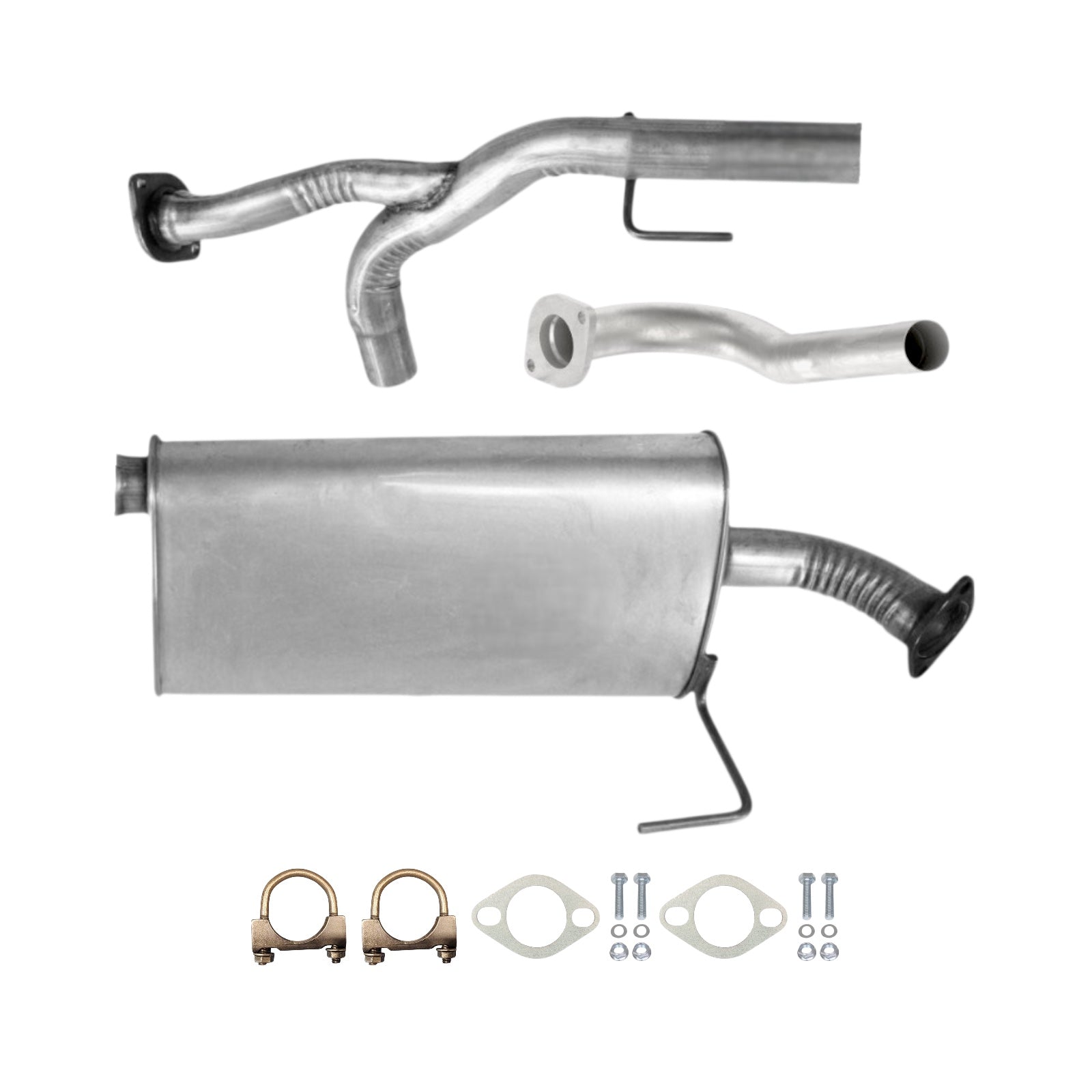 Infiniti QX56 5.6L (2004-2006) Front Pipe & Muffler with Axel Pipe
