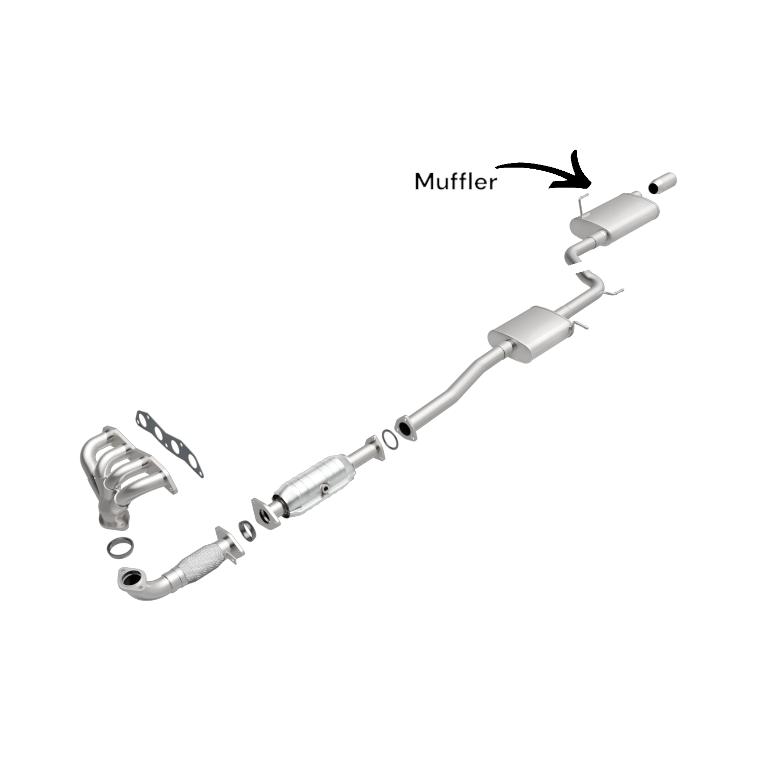 Honda Accord 2.4L (2003, 2004, 2005) Sedan Muffler
