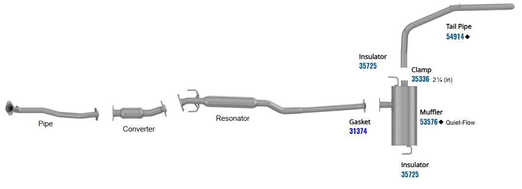Toyota Sienna 2.7L V4 (2010-2013) FWD Rear Muffler