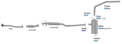 Toyota Sienna 2.7L V4 (2010-2013) FWD Rear Muffler