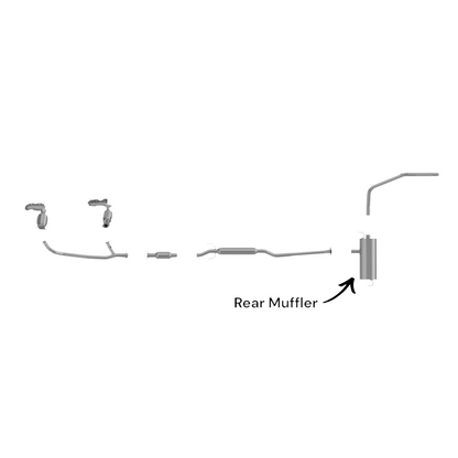 Toyota Sienna 3.3L V6 (2004-2006) FWD Rear Muffler