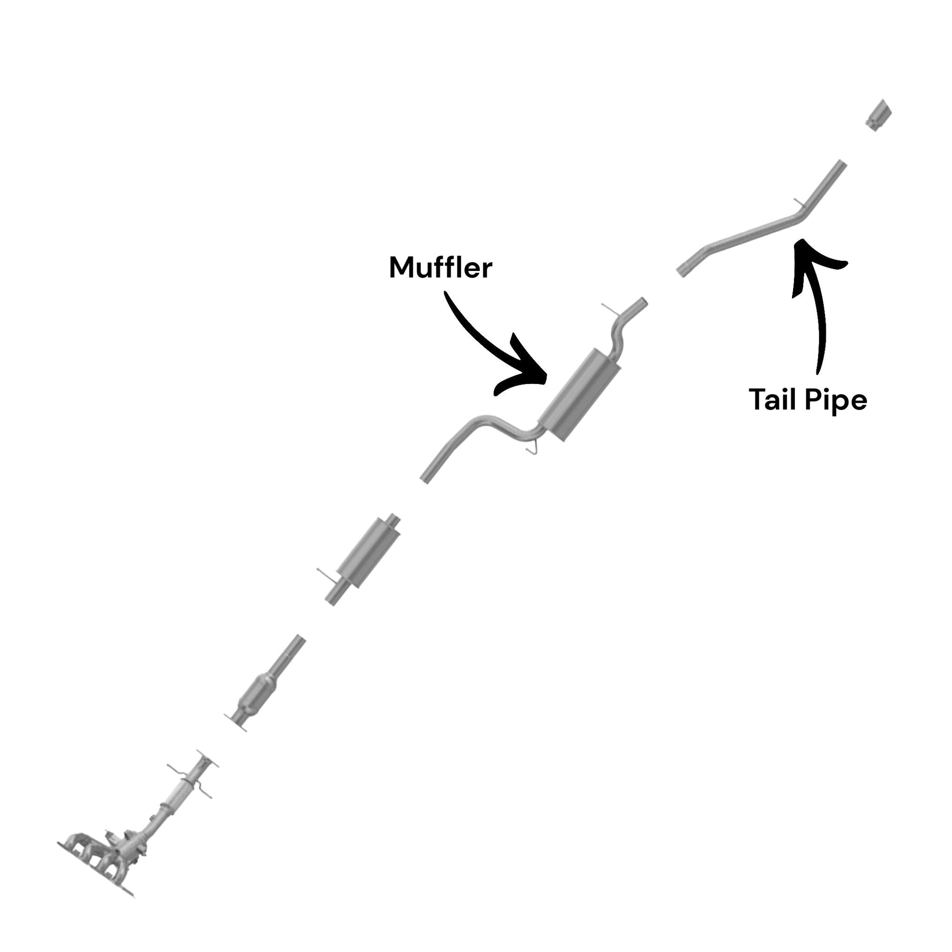 Mazda 3 2.3L (2004-2009) Muffler & Tail Pipe
