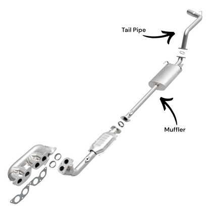 Pot d'échappement avec tuyau d'échappement pour Toyota 4Runner 2.7L (1996-2000)