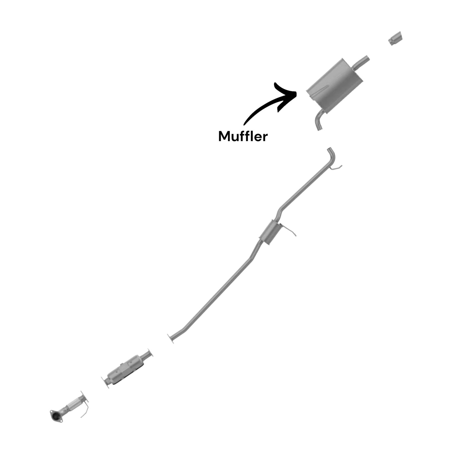 Honda Accord 2.4L (2006, 2007) (Sedan) Muffler