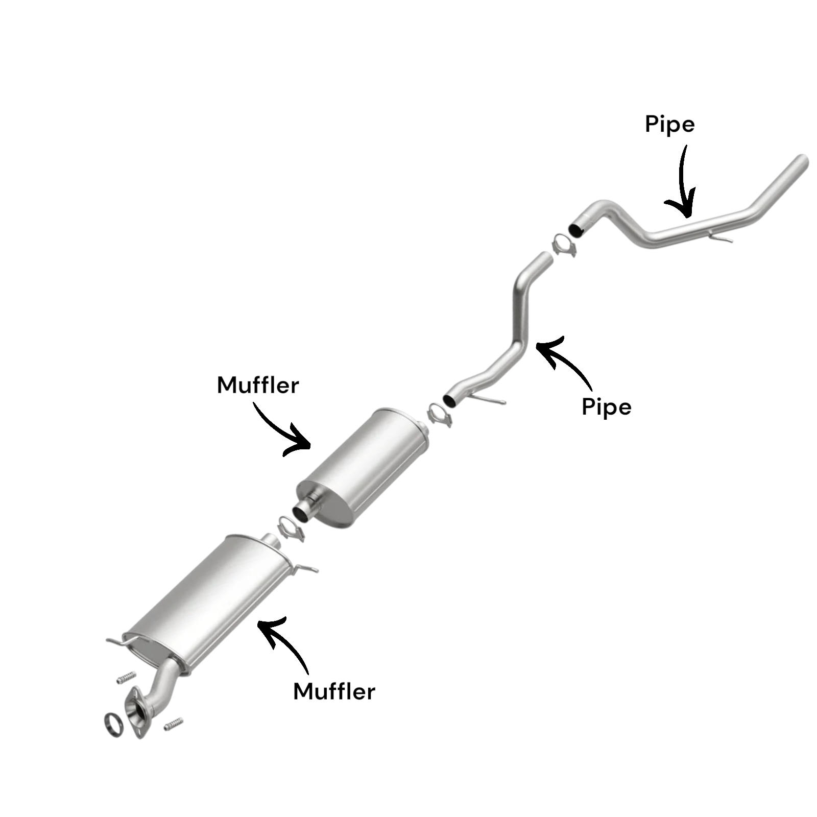 Ford Explorer 4.6L (2006-2010) Both Muffler With Tail Pipe