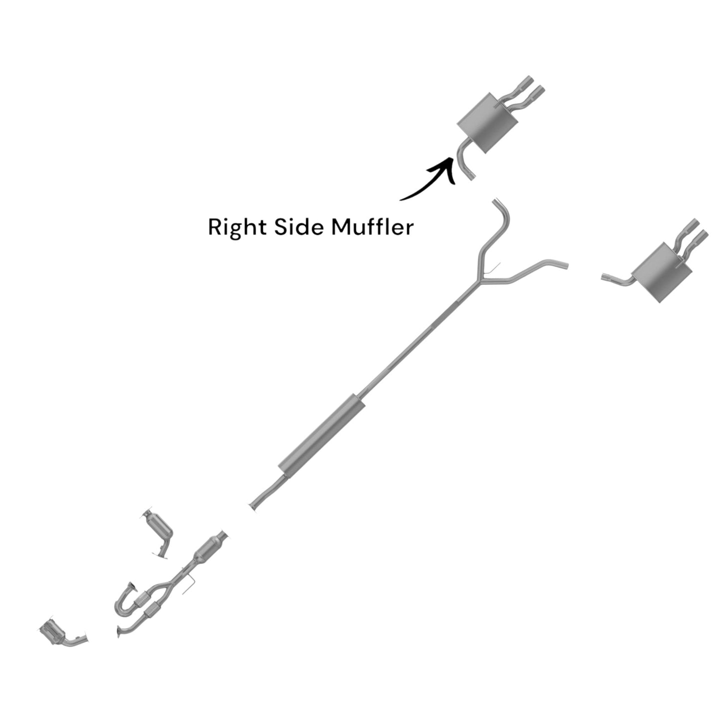 Nissan Maxima 3.5L (2004-2008) (After 05/2004) Right Side Muffler