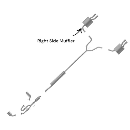 Nissan Maxima 3.5L (2004-2008) (After 05/2004) Right Side Muffler