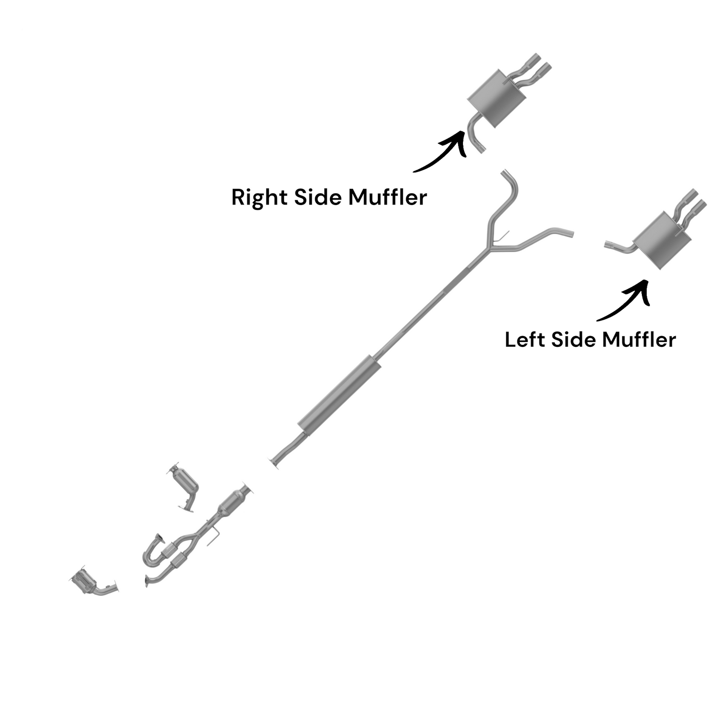 Nissan Maxima 3.5L (2004-2008) Right And Left Side Muffler