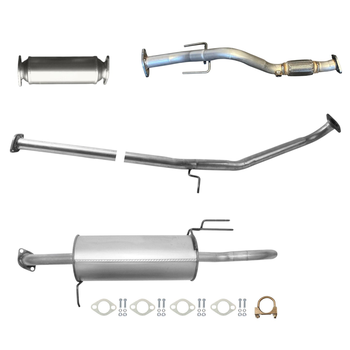 Kia Rio 1.6L (2006-2011) (Canadian Built) (Sedan) Flex Pipe, Catalytic Converter, Pipe and Muffler