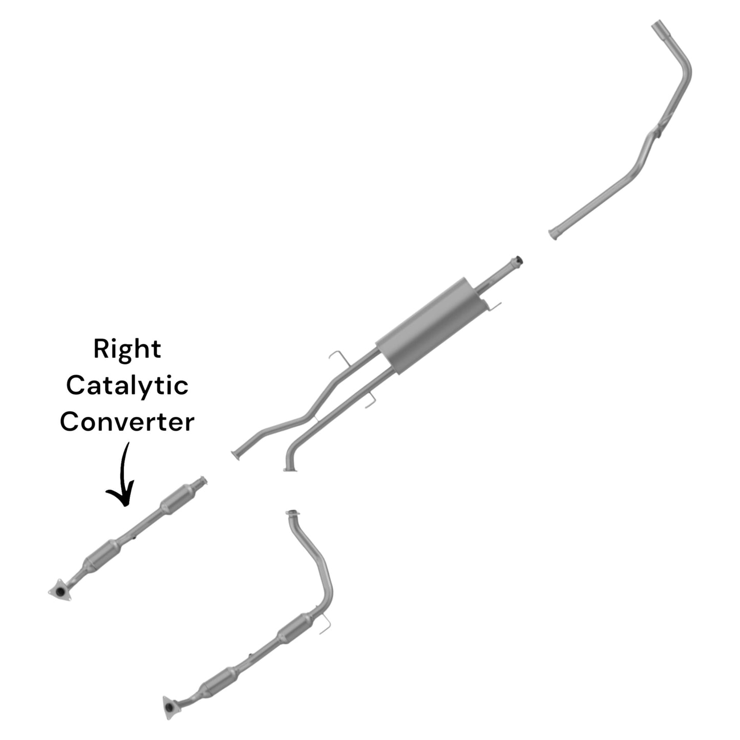 Toyota Tundra 4.0L (2007-2013) (145.7" Wheelbase) Right Side Catalytic Converter
