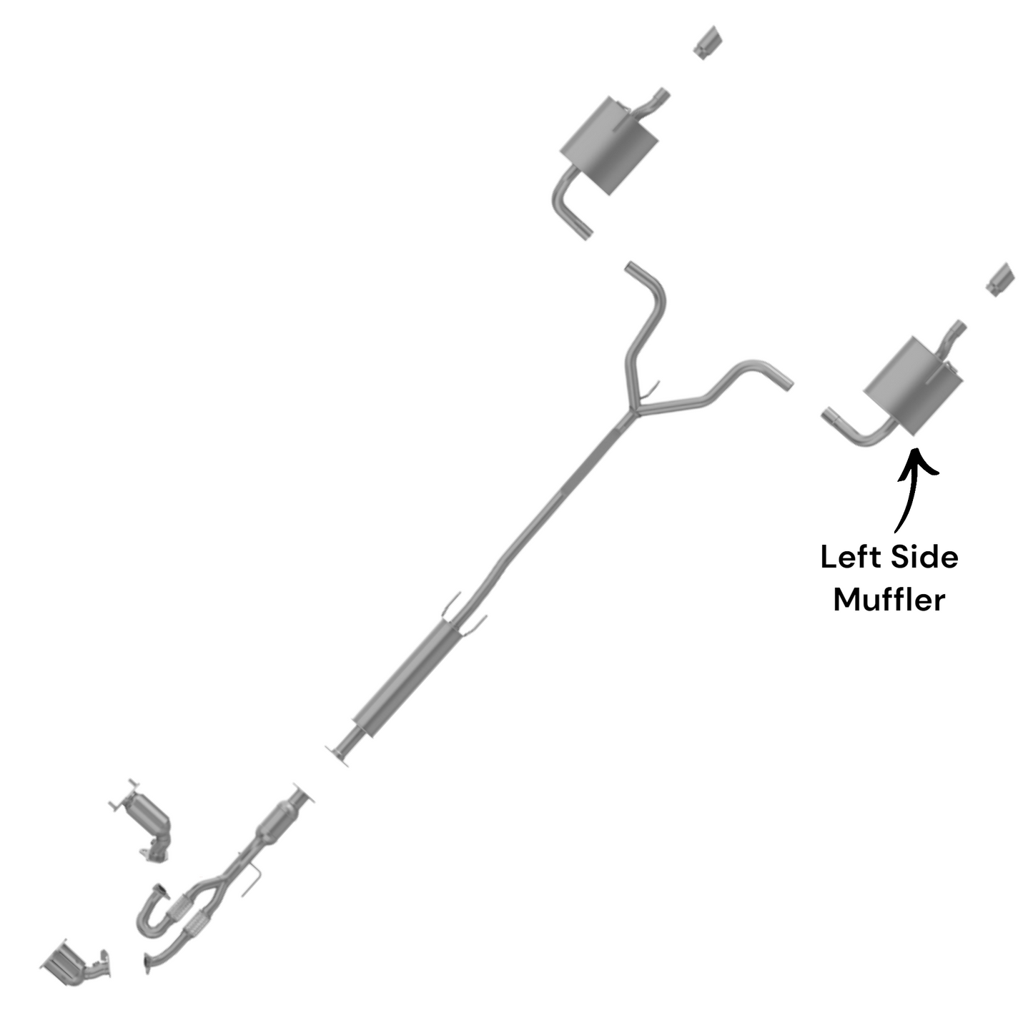 Nissan Altima 3.5L (2009-2012) (Sedan Only) Left Side Muffler