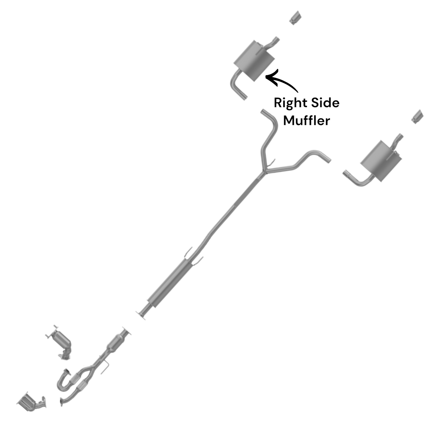 Nissan Altima 3.5L (2009-2012) (Sedan Only) Right Side Muffler