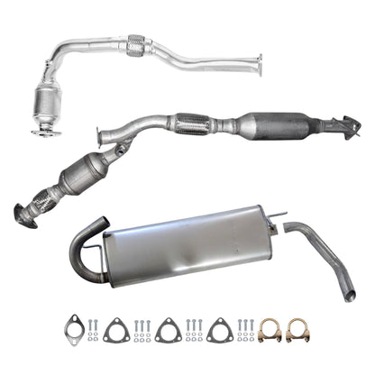 Saturn Vue 3.0L (2002, 2003) Front & Rear Catalytic Converters With Flex & Muffler