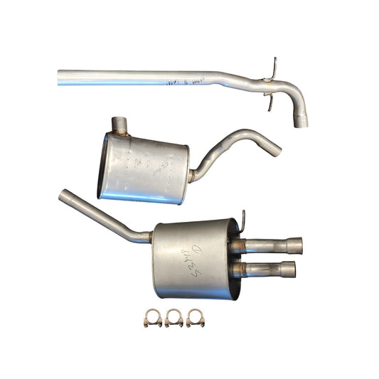 Volkswagen Jetta 2.5L (2011-2014) V4 Rear Muffler and Middle Resonator with Pipe