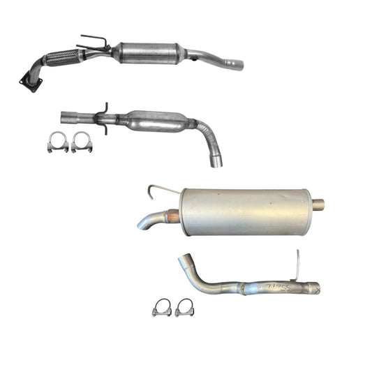 Volkswagen Golf City 2.0L (2007-2009) Catalytic Converter With Flex, Resonator And Muffler