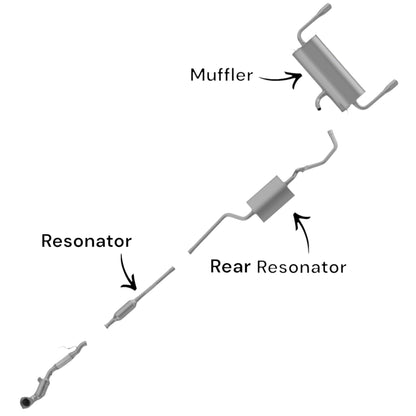Ford Escape 2.0L (2013-2019) Front And Centre Resonator And Muffler