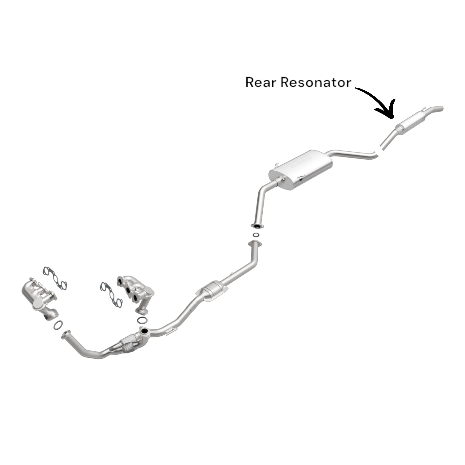 54255 - Toyota Sienna 3.0L (1998, 1999, 2000) V6 Rear Resonator