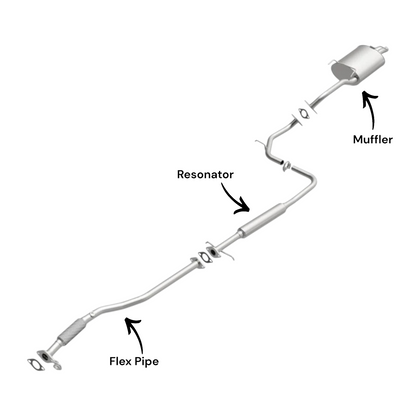 Tuyau flexible, résonateur et silencieux pour Hyundai Accent 1.5L (2000-2002) et 1.6L (2001-2005)