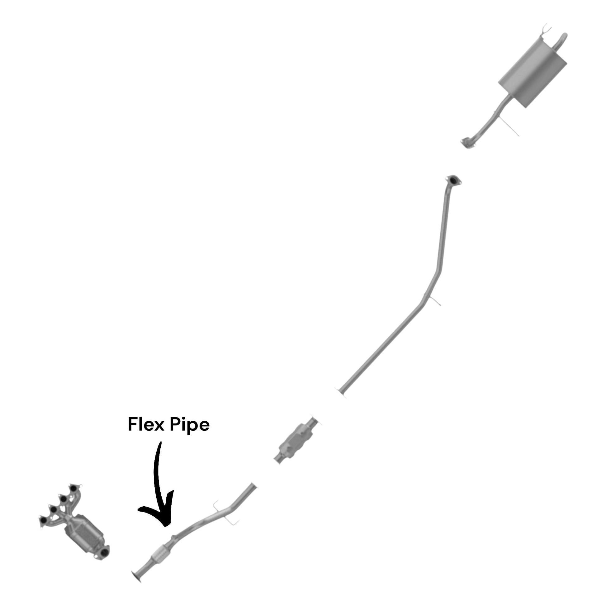 Kia Rio 1.6L (2006-2011) (Korean Built) (Sedan) Flex Pipe