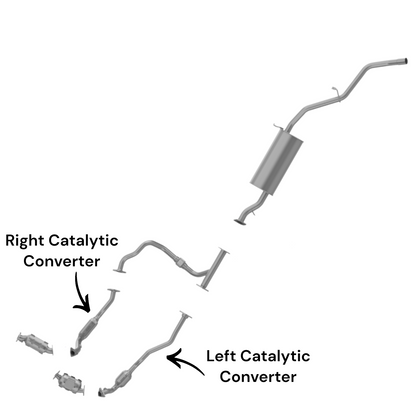 Nissan Xterra 3.3L (2001-2004) (Not for Supercharged) Rear Left and Right Catalytic Converter