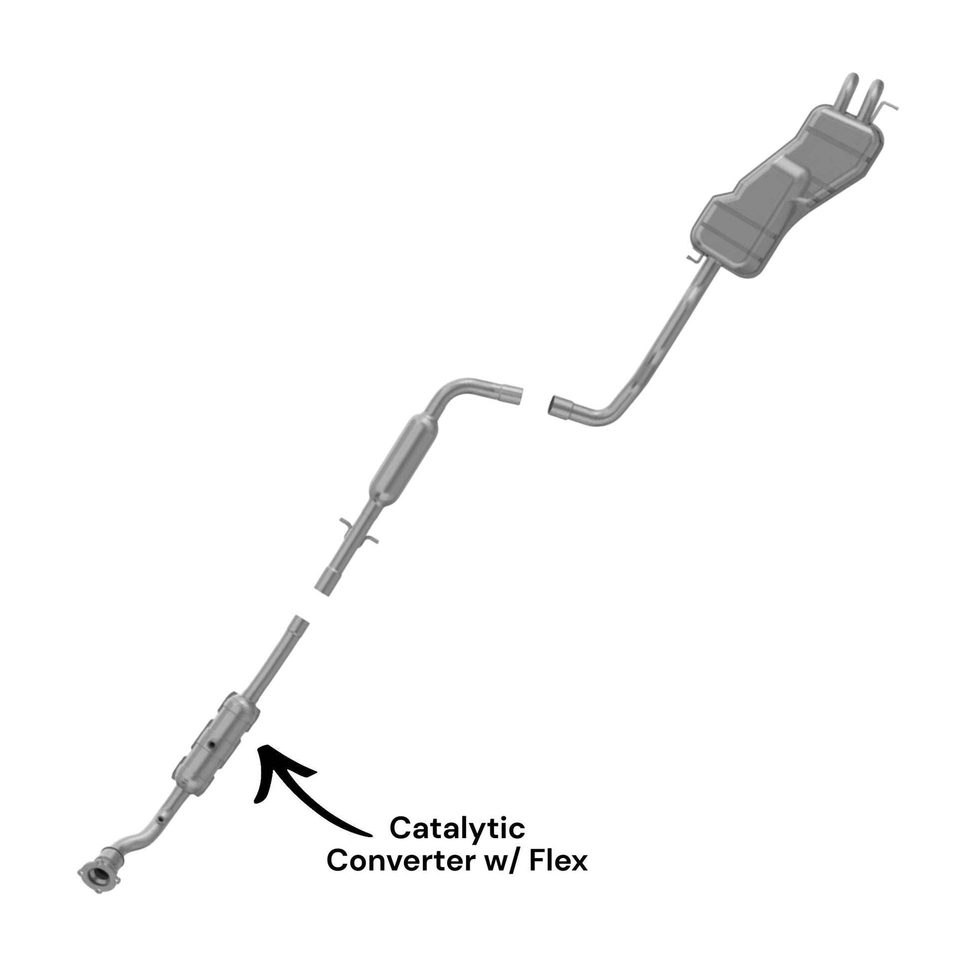 Volkswagen Beetle 1.8L (2001-2004) (Turbo) Catalytic Converter with Flex Pipe