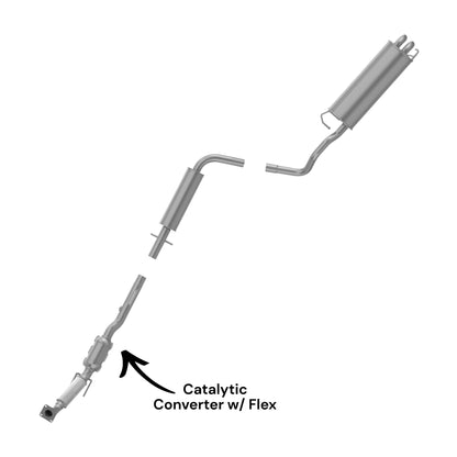 Volkswagen Golf 1.8L (2002-2006) (Turbo) (GTI 1.8T & GTI 337 Models) Catalytic Converter with Flex Pipe