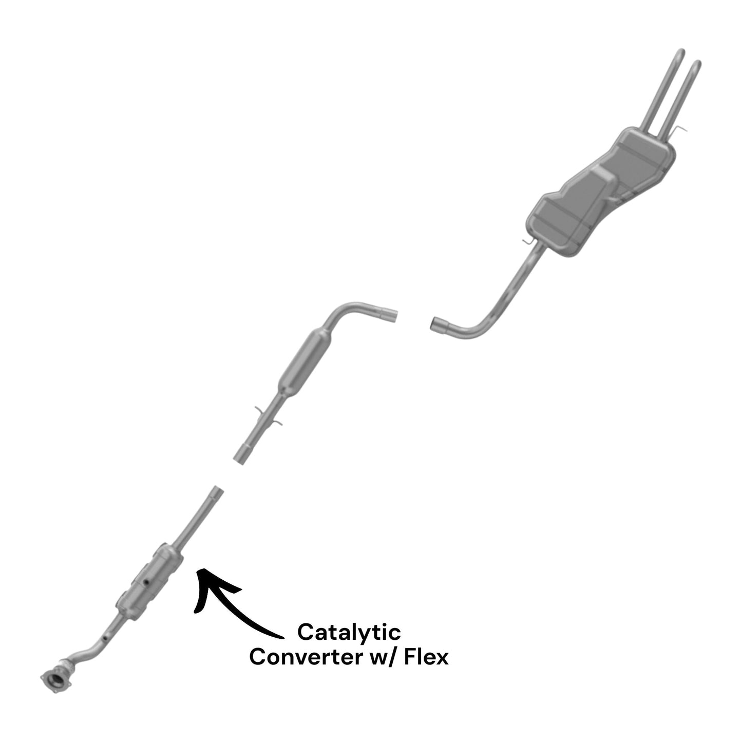 Volkswagen Jetta 1.8L (2002-2005) (Turbo) Catalytic Converter with Flex Pipe