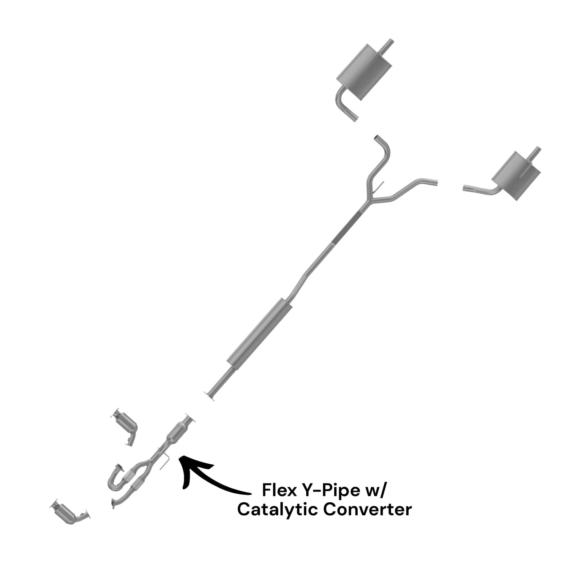 Nissan Altima 3.5L (2002-2006) Flex Y-Pipe with Catalytic Converter