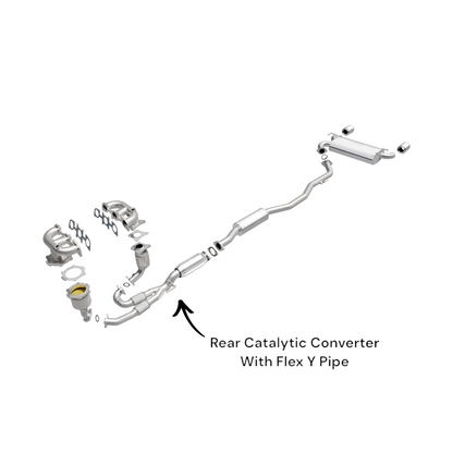 54498 - Nissan Murano 3.5L (2003-2007) V6 Rear Catalytic Converter with Flex Y Pipe